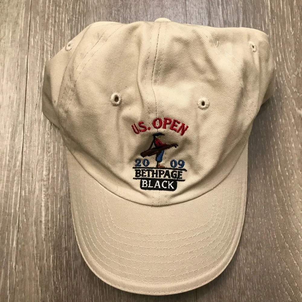 US Open Bethpage Black Golf 2009 USGA Member Adjustable Strapback Hat Adult OSFA